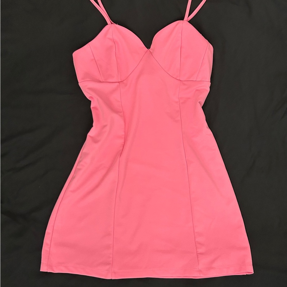 Kendall & Kylie Pink Spaghetti Strap Mini Dress